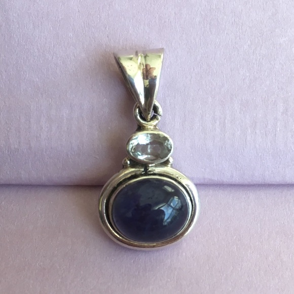 Iolite and Herkimer diamond Pendant ✨ - Picture 1 of 6